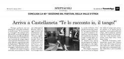 2014-8 Arriva a Castellaneta. Te lo racconto io il tango!
